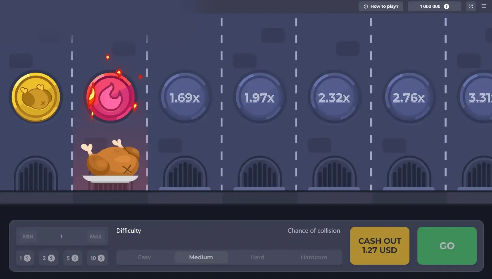 Chicken Road ekran görüntüsü - Hardcore seviyede x18,40 çarpana ulaşan tur
